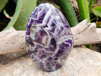 Polished Chevron Amethyst Standing Free Form x 1 From Ankazobe, Madagascar
