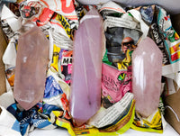 Polished Double Terminated Rose Quartz Points x 3 From Ambatondrazaka, Madagascar