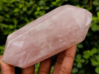 Polished Double Terminated Rose Quartz Points x 3 From Ambatondrazaka, Madagascar
