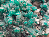 Natural Exceptional Rare Dioptase and Drusy Dolomite Museum Specimen x 1 From Manamba Mine, Congo