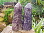 Polished Lepidolite Points x 4 From Vakinankaratra, Madagascar - Toprock Gemstones and Minerals 