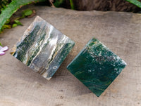 Polished Ocean Jasper Cubes x 2 From Marovato, Madagascar