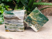 Polished Ocean Jasper Cubes x 2 From Marovato, Madagascar