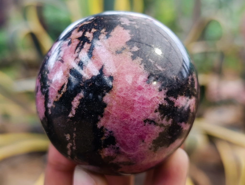 Polished Rhodonite Spheres x 4 From Ambindavato, Madagascar - Toprock Gemstones and Minerals 