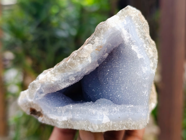 Natural Blue Lace Agate Geode Specimens x 6 From Nsanje, Malawi