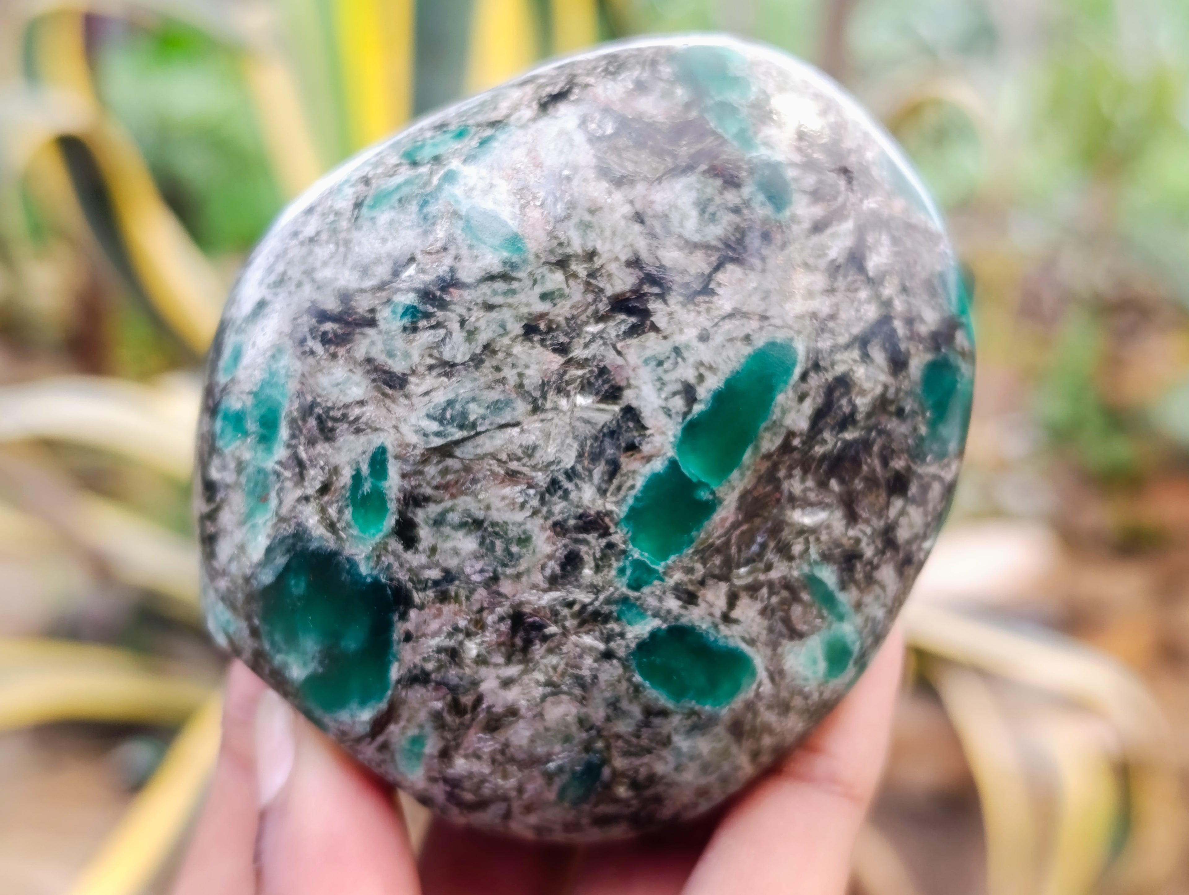 Polished Emerald Mica In Matrix Standing Free Forms x 4 From Mutoko, Zimbabwe - Toprock Gemstones and Minerals 