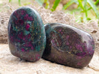 Polished Ruby Corundum In Chrome Verdite Free Forms x 6 From Zimbabwe - Toprock Gemstones and Minerals 