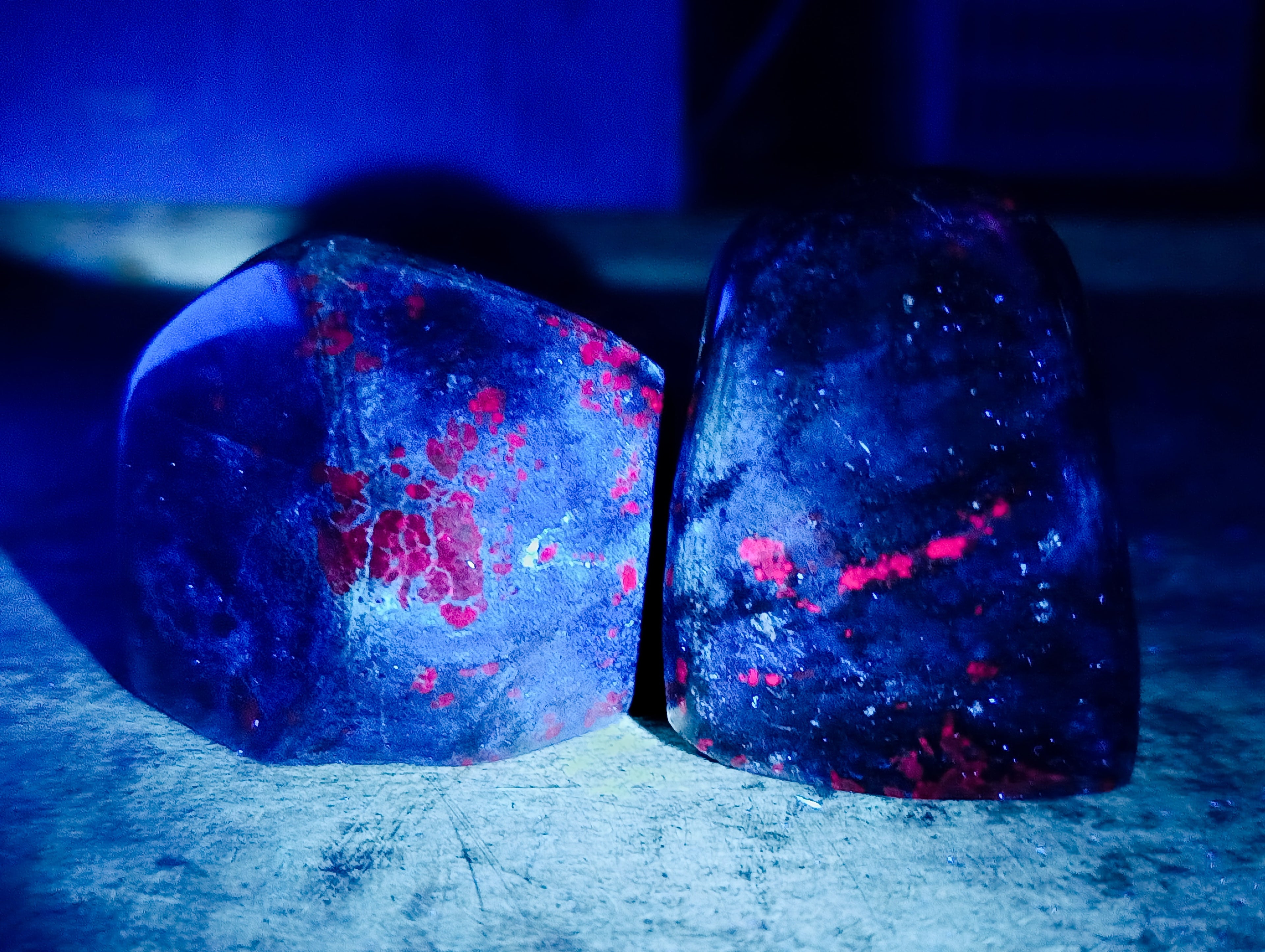 Polished Ruby Corundum In Chrome Verdite Free Forms x 6 From Zimbabwe - Toprock Gemstones and Minerals 