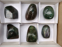 Polished Ruby Corundum In Chrome Verdite Free Forms x 6 From Zimbabwe - Toprock Gemstones and Minerals 