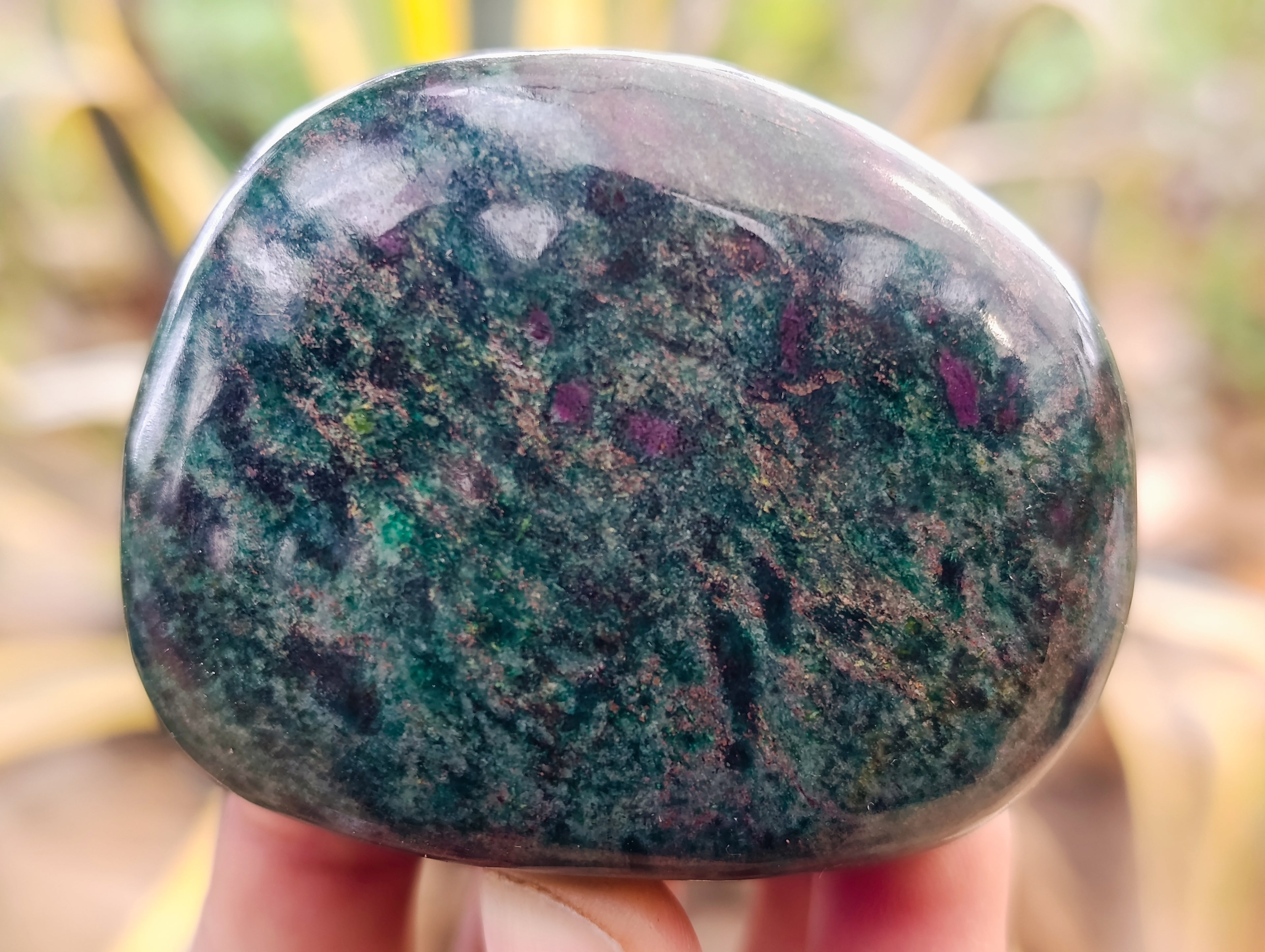 Polished Ruby Corundum In Chrome Verdite Free Forms x 6 From Zimbabwe - Toprock Gemstones and Minerals 