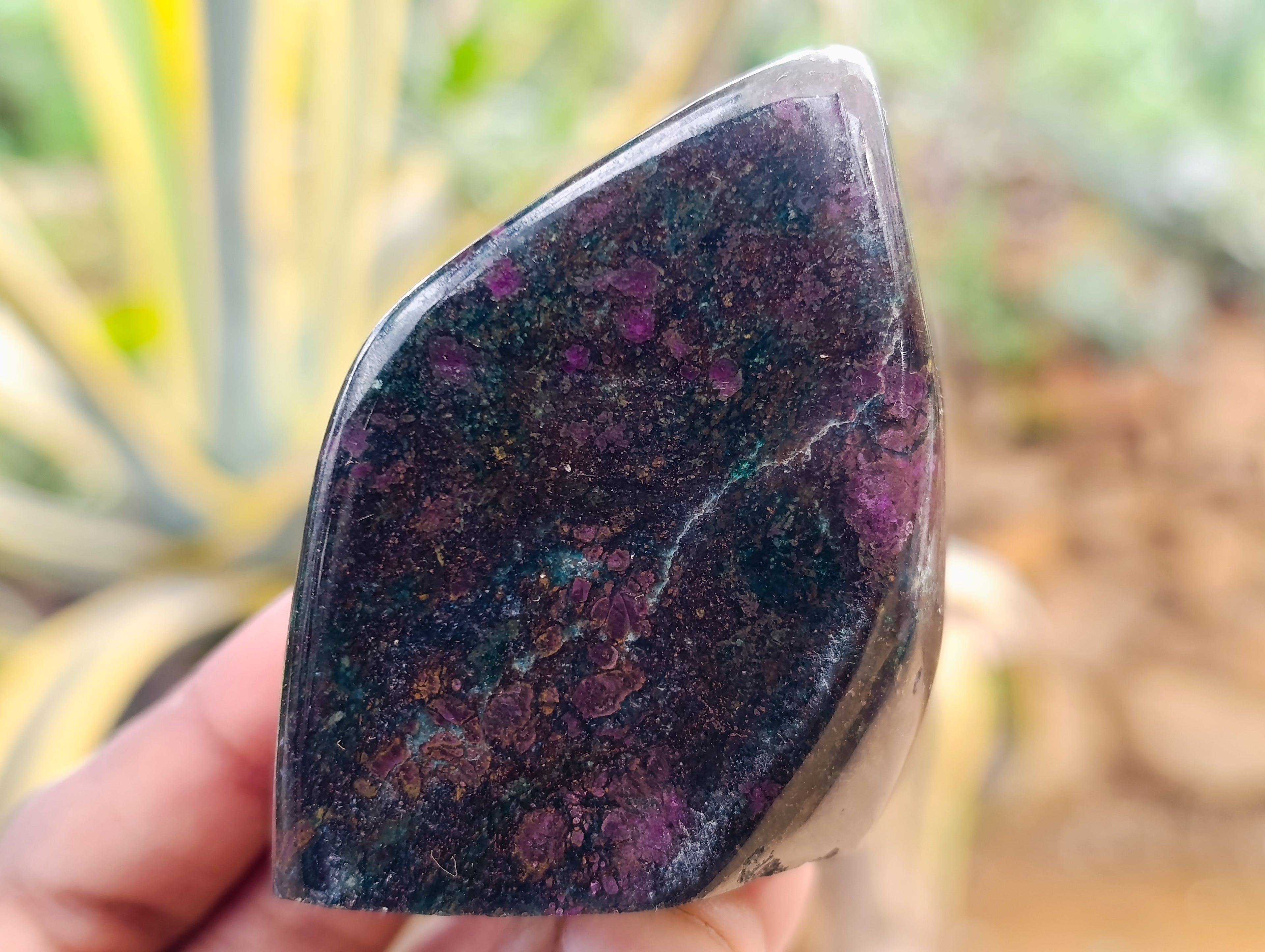 Polished Ruby Corundum In Chrome Verdite Free Forms x 6 From Zimbabwe - Toprock Gemstones and Minerals 