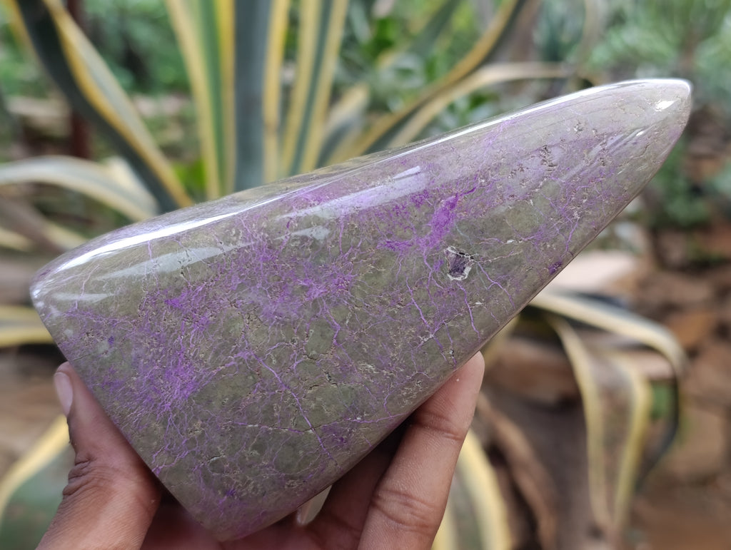 Polished Stichtite Standing Free Forms x 2 From Barberton, South Africa - Toprock Gemstones and Minerals 