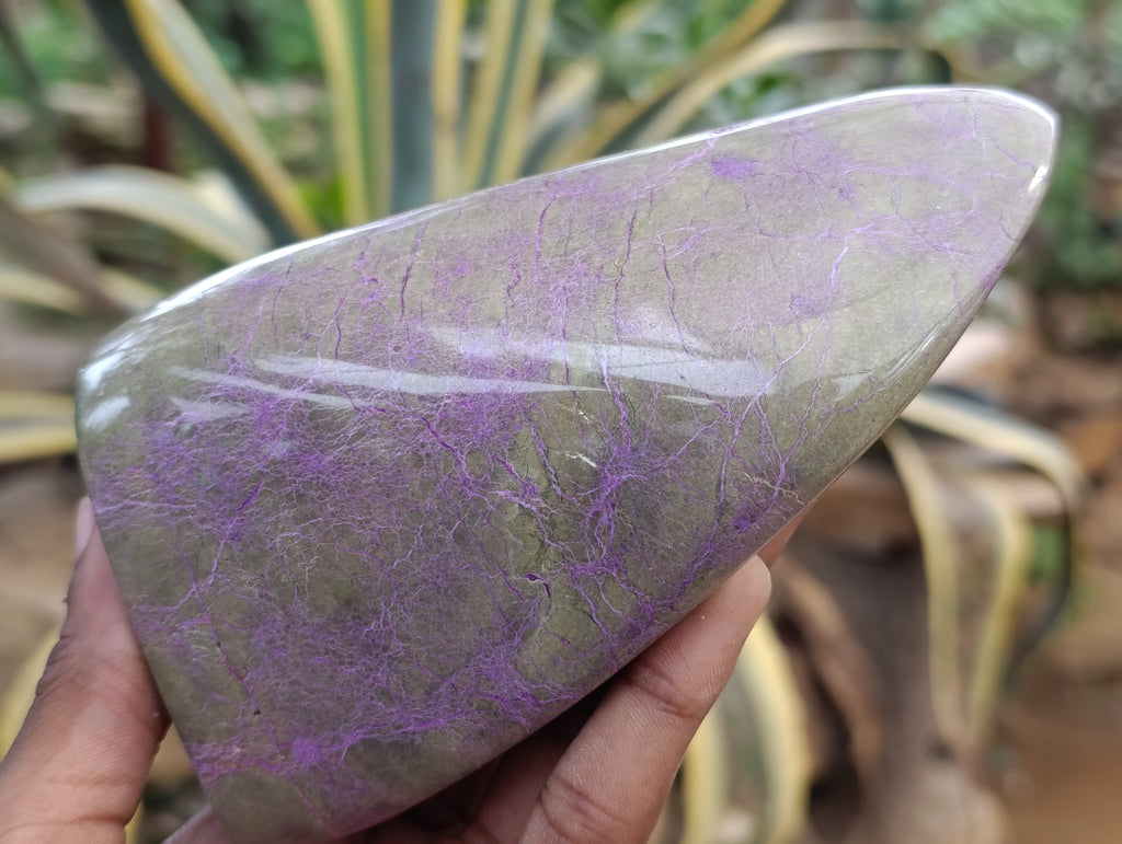 Polished Stichtite Standing Free Forms x 2 From Barberton, South Africa - Toprock Gemstones and Minerals 