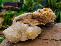 Natural Limonite Quartz Clusters x 21 From Solwezi, Zambia - Toprock Gemstones and Minerals 