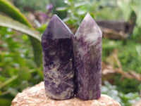 Polished Lepidolite Points x 12 From Vakinankaratra, Madagascar