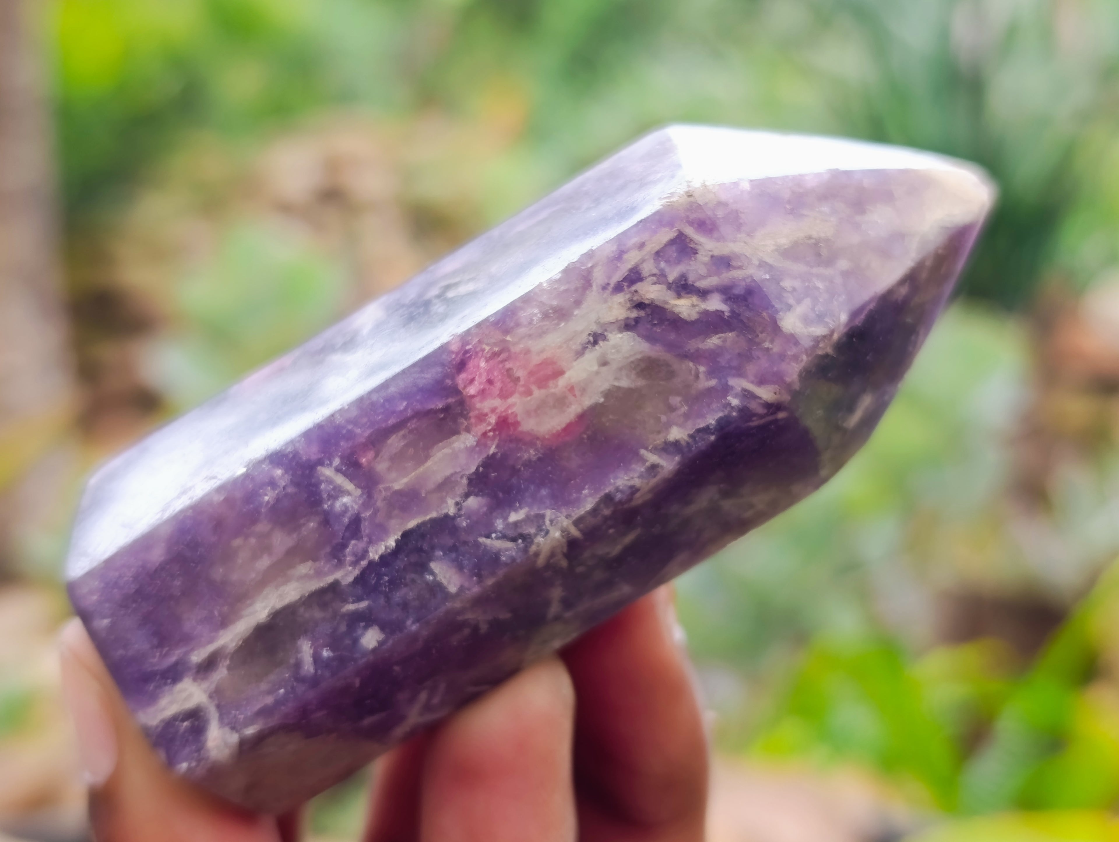 Polished Lepidolite Points x 12 From Vakinankaratra, Madagascar - Toprock Gemstones and Minerals 