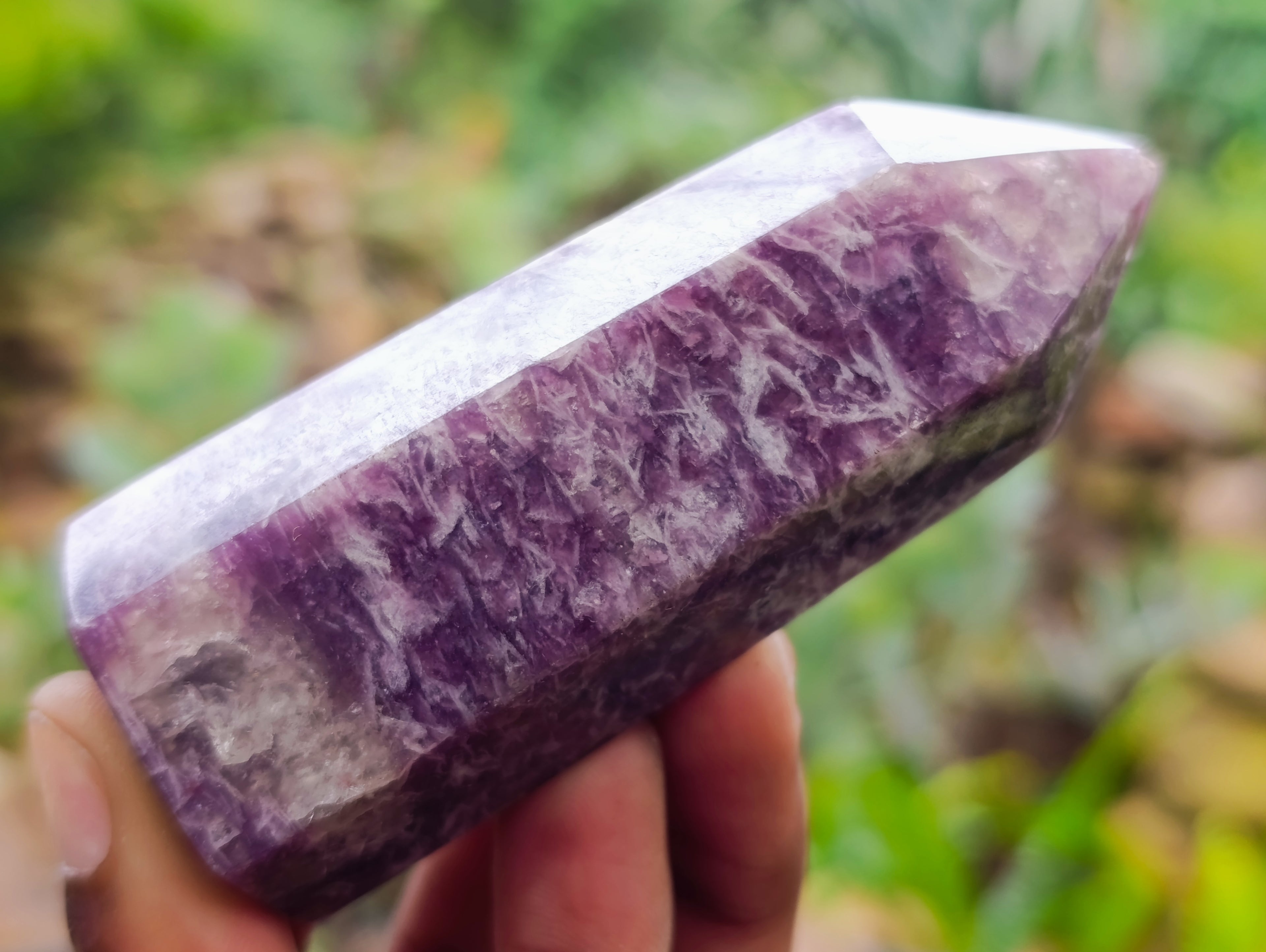 Polished Lepidolite Points x 12 From Vakinankaratra, Madagascar - Toprock Gemstones and Minerals 