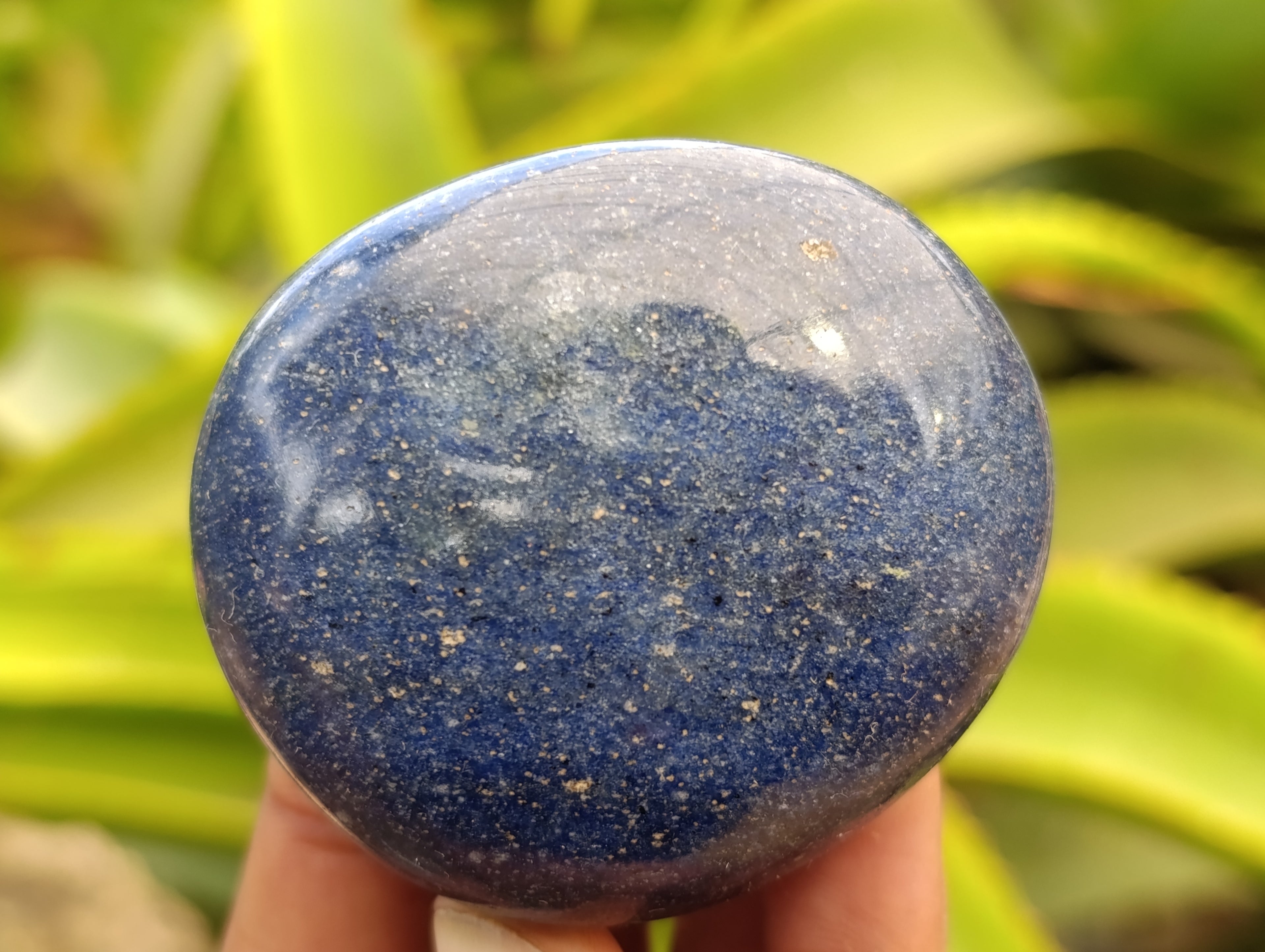 Polished Lazulite Palm Stones x 12 From Madagascar - Toprock Gemstones and Minerals 