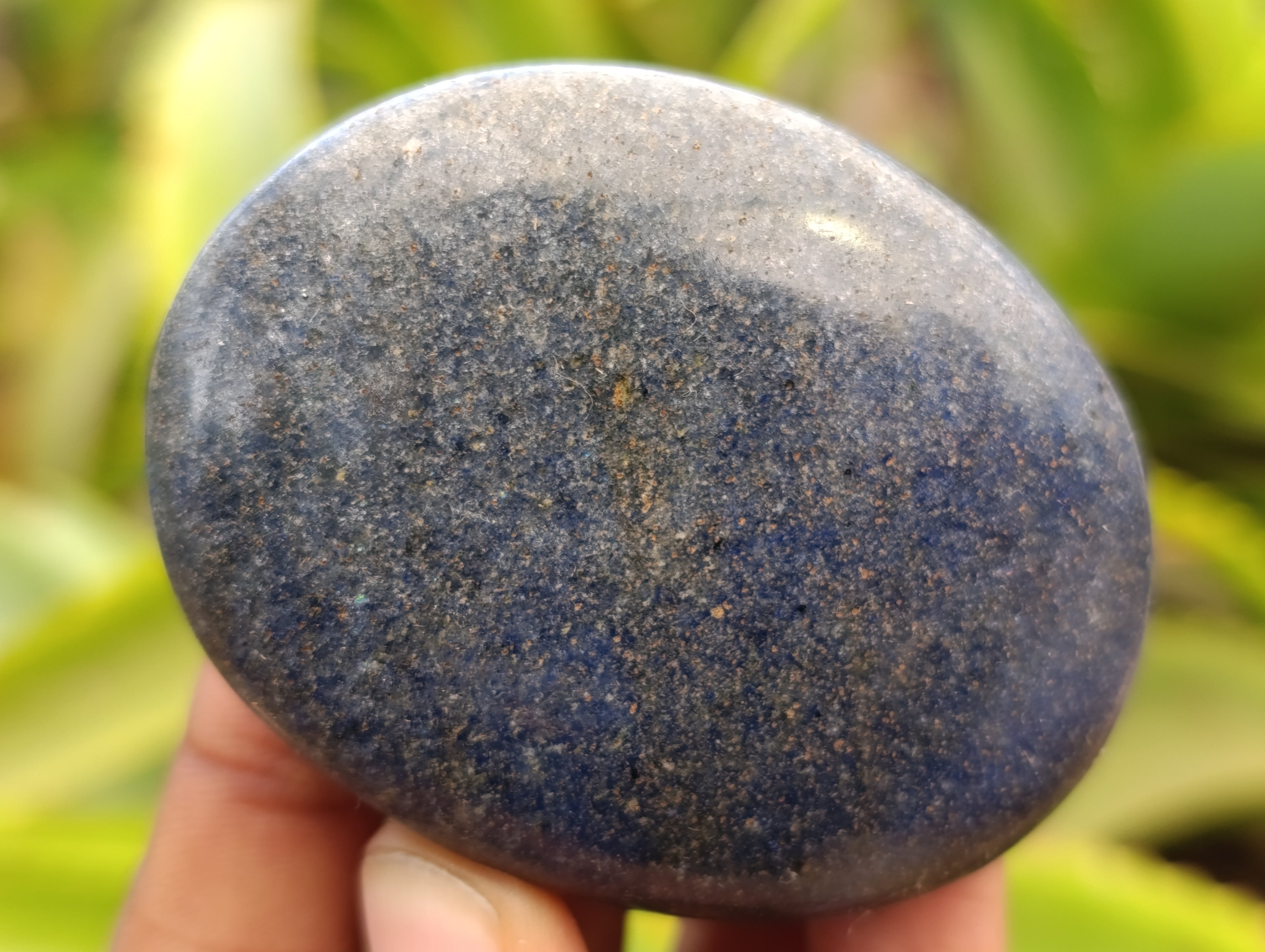 Polished Lazulite Palm Stones x 12 From Madagascar - Toprock Gemstones and Minerals 