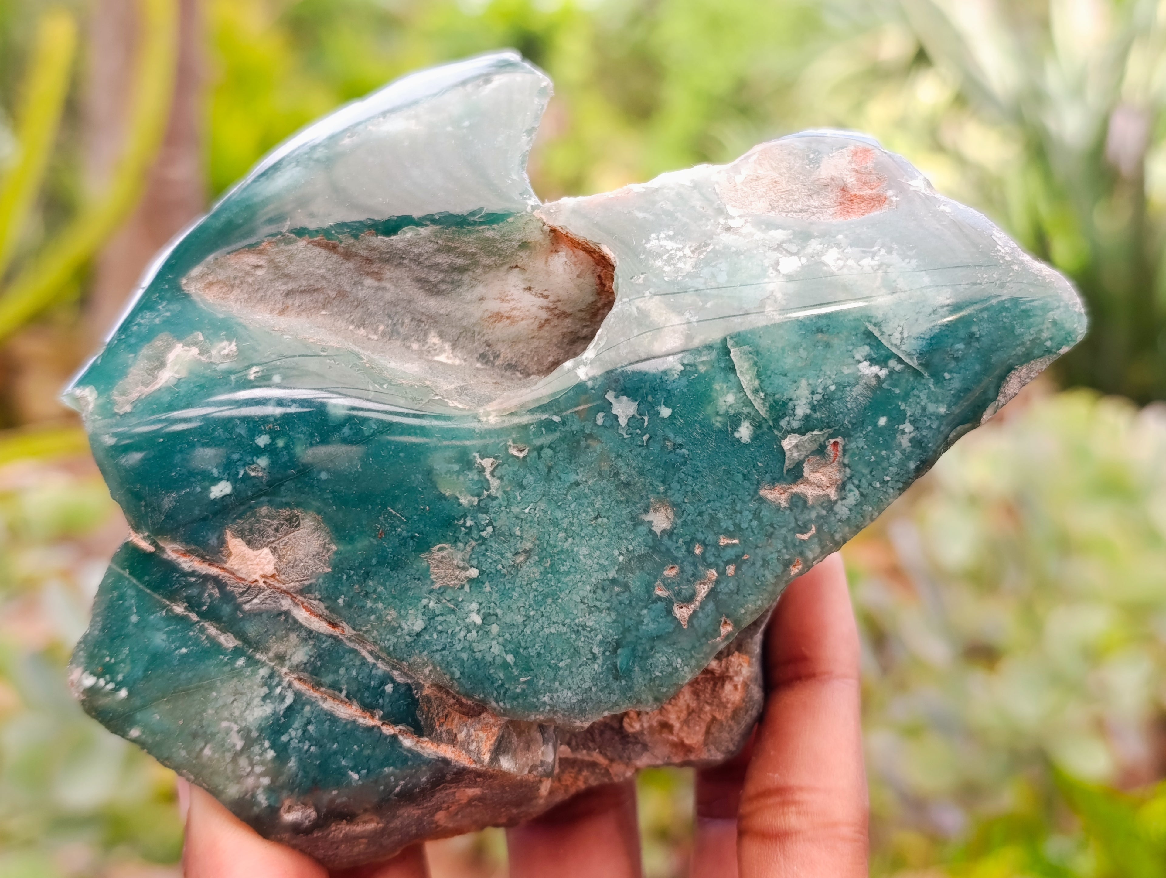 Polished On One Side Emerald Mtorolite Plates x 2 From Mutorashanga, Zimbabwe - Toprock Gemstones and Minerals 