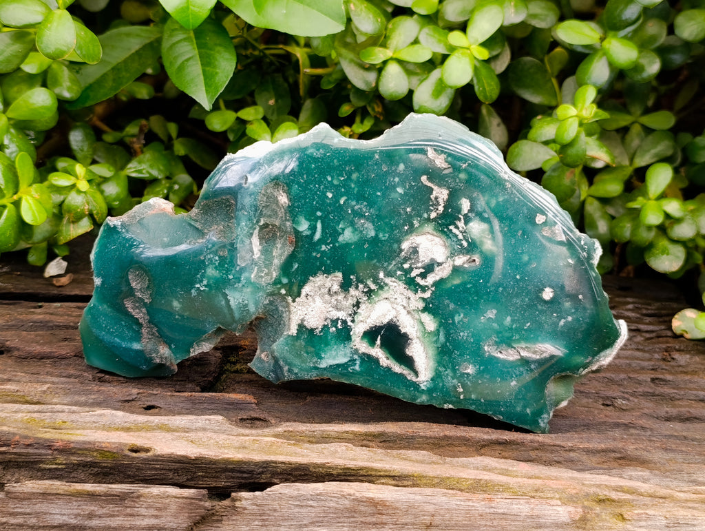 Polished On One Side Emerald Mtorolite Plates x 2 From Mutorashanga, Zimbabwe - Toprock Gemstones and Minerals 