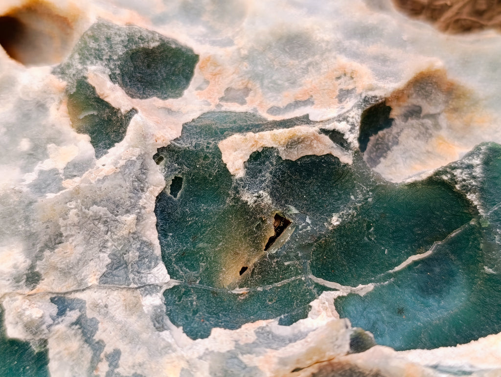 Polished On One Side Emerald Mtorolite Plates x 2 From Mutorashanga, Zimbabwe - Toprock Gemstones and Minerals 