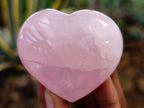 Polished Rose Quartz Hearts x 6 From Ambatondrazaka, Madagascar - Toprock Gemstones and Minerals 