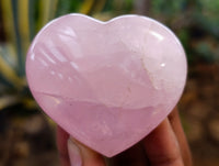Polished Rose Quartz Hearts x 6 From Ambatondrazaka, Madagascar