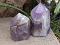 Polished Chevron Amethyst Points x 6 From Ankazobe, Madagascar - Toprock Gemstones and Minerals 
