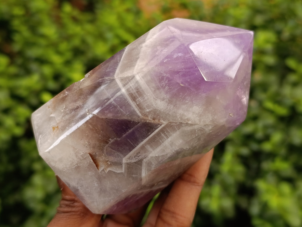 Polished Chevron Amethyst Points x 6 From Ankazobe, Madagascar - Toprock Gemstones and Minerals 