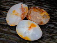 Polished Carnelian Palm Stones x 14 From Madagascar