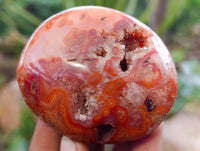Polished Carnelian Palm Stones x 14 From Madagascar