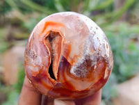 Polished Carnelian Palm Stones x 14 From Madagascar