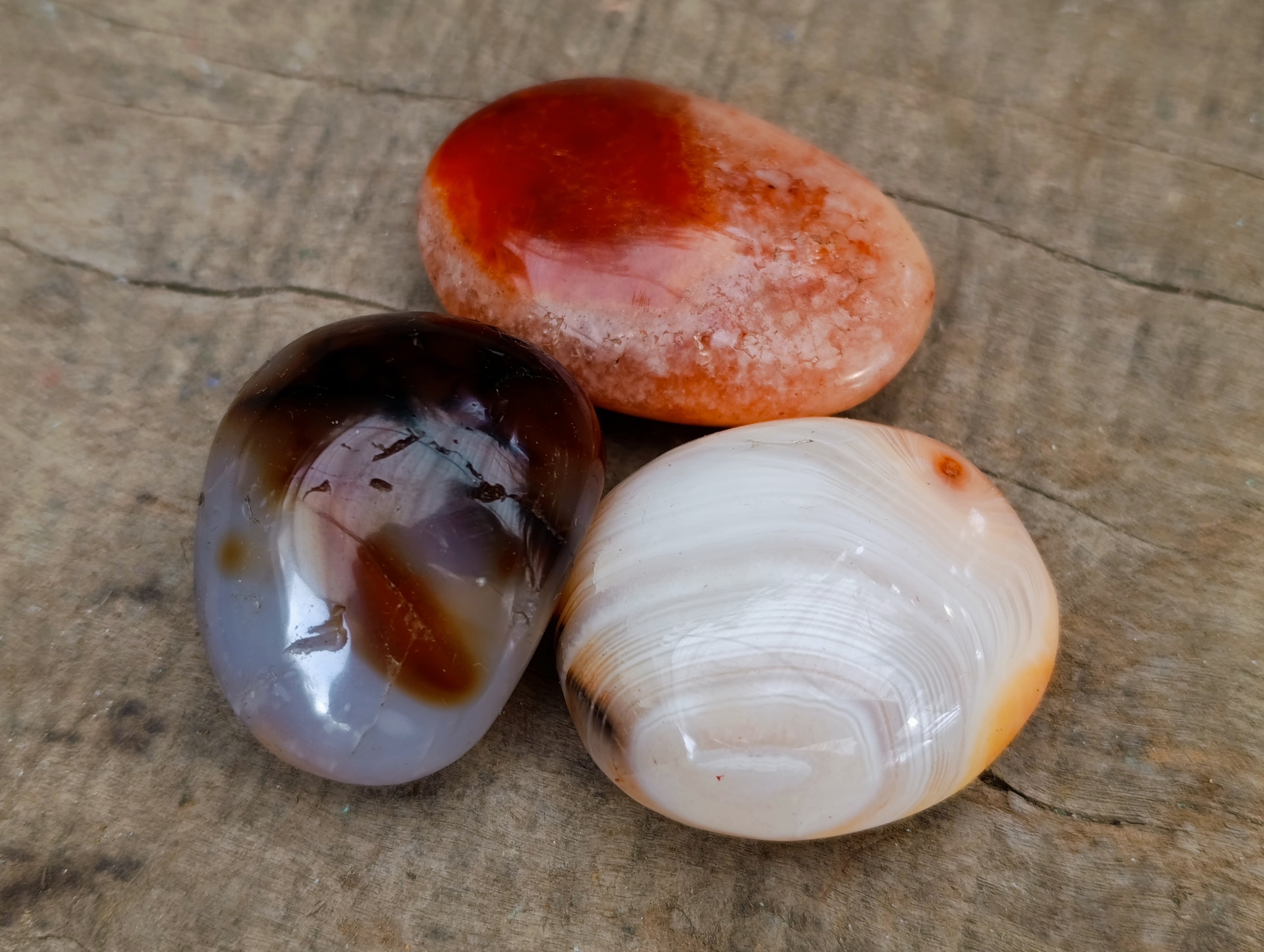 Polished Carnelian Palm Stones x 14 From Madagascar - Toprock Gemstones and Minerals 