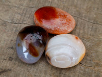 Polished Carnelian Palm Stones x 14 From Madagascar