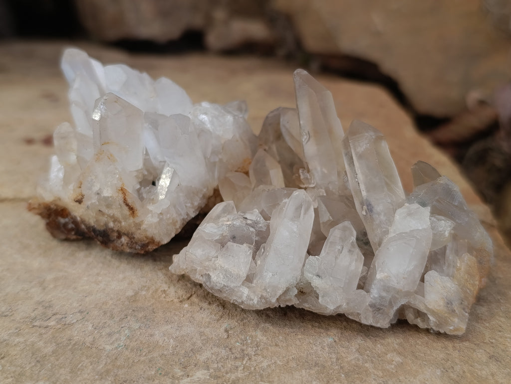 Natural Quartz Clusters x 24 From Madagascar - Toprock Gemstones and Minerals 