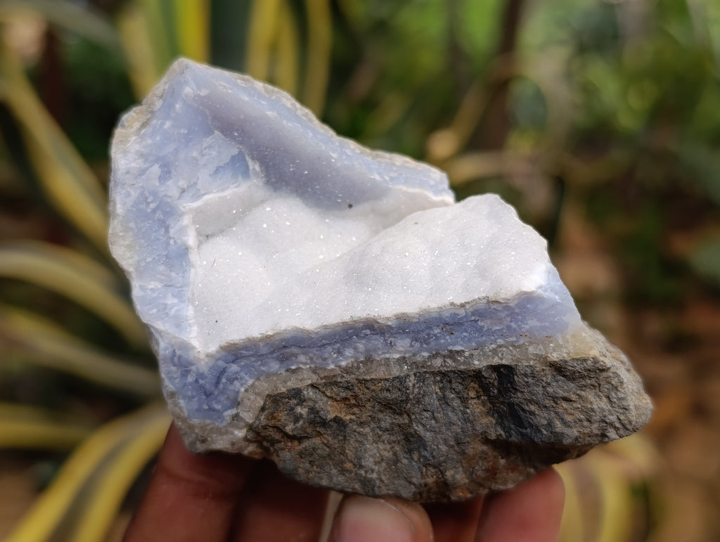 Natural Blue Lace Agate Geode Specimens x 12 From Nsanje, Malawi - Toprock Gemstones and Minerals 