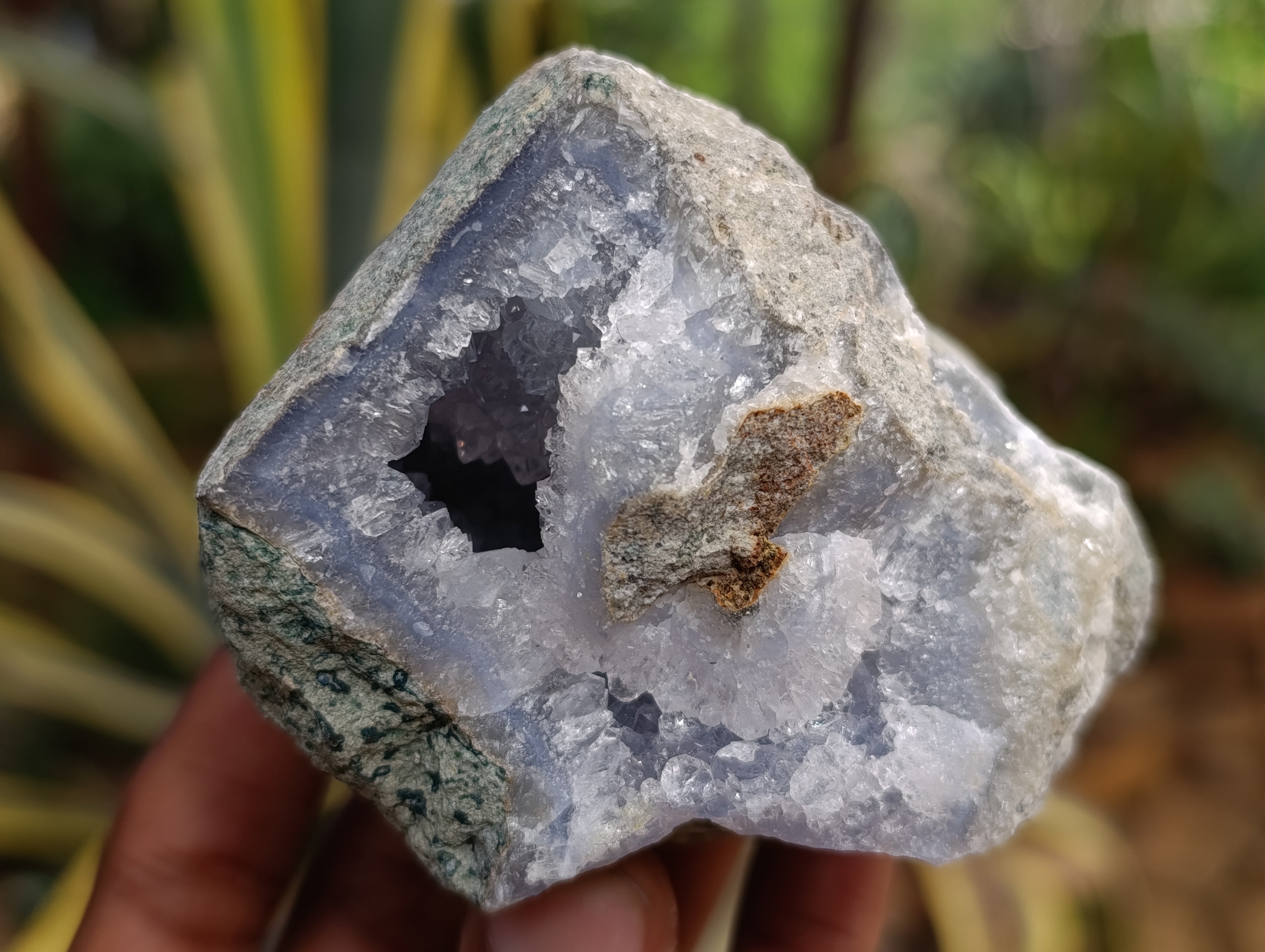 Natural Blue Lace Agate Geode Specimens x 12 From Nsanje, Malawi - Toprock Gemstones and Minerals 