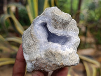 Natural Blue Lace Agate Geode Specimens x 12 From Nsanje, Malawi
