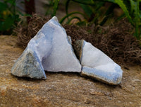 Natural Blue Lace Agate Geode Specimens x 12 From Nsanje, Malawi