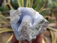 Natural Blue Lace Agate Geode Specimens x 12 From Nsanje, Malawi