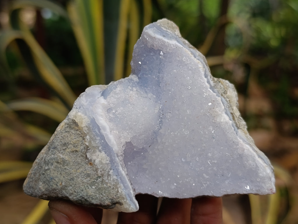 Natural Blue Lace Agate Geode Specimens x 12 From Nsanje, Malawi - Toprock Gemstones and Minerals 