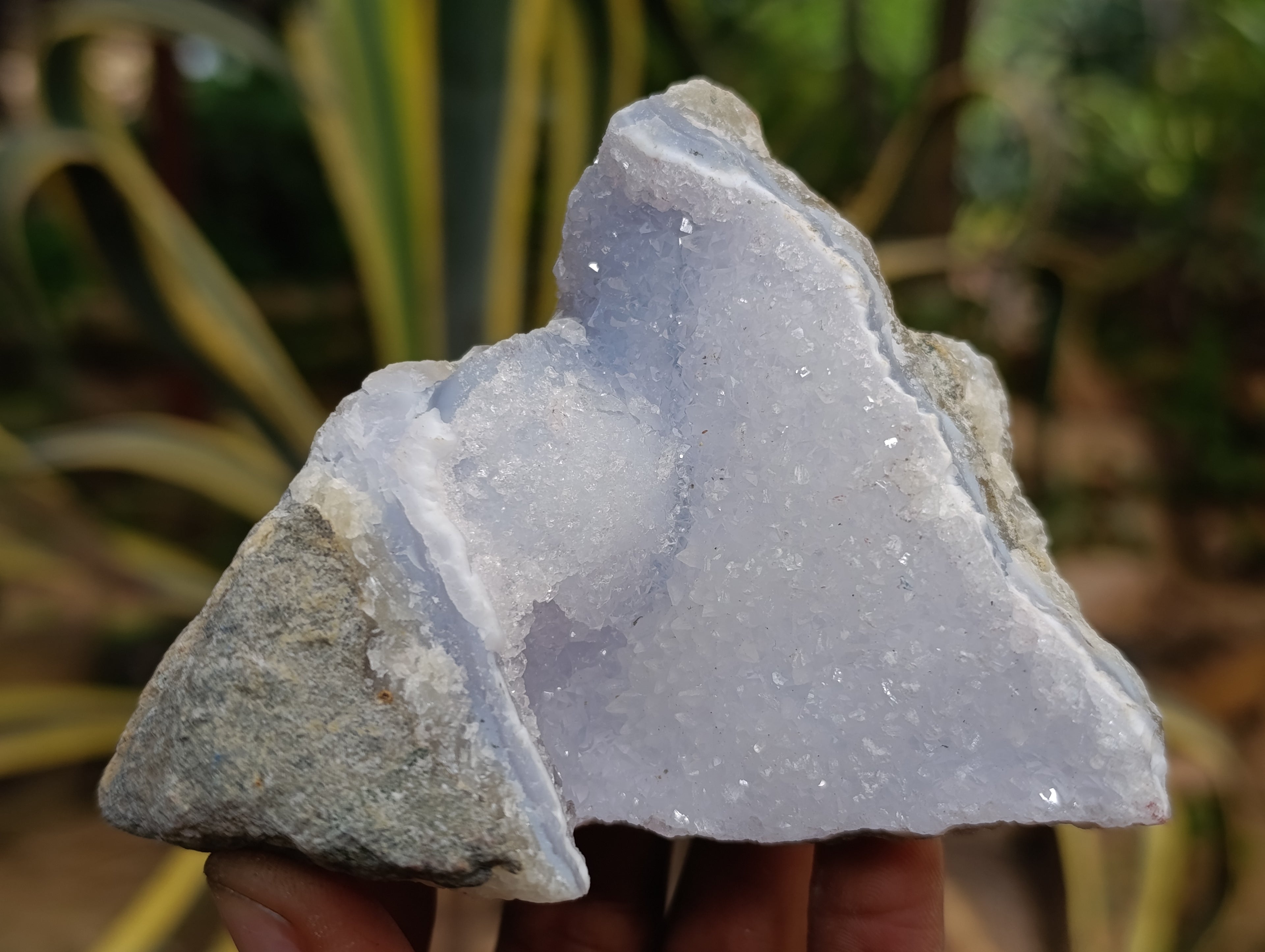 Natural Blue Lace Agate Geode Specimens x 12 From Nsanje, Malawi - Toprock Gemstones and Minerals 