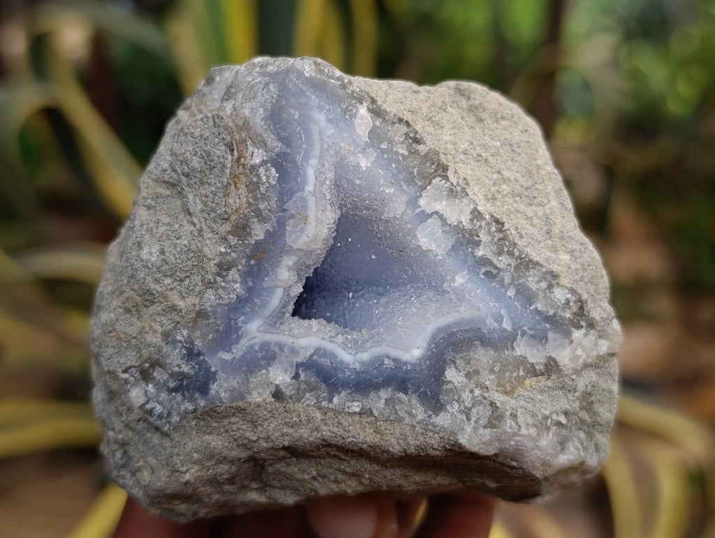 Natural Blue Lace Agate Geode Specimens x 12 From Nsanje, Malawi - Toprock Gemstones and Minerals 