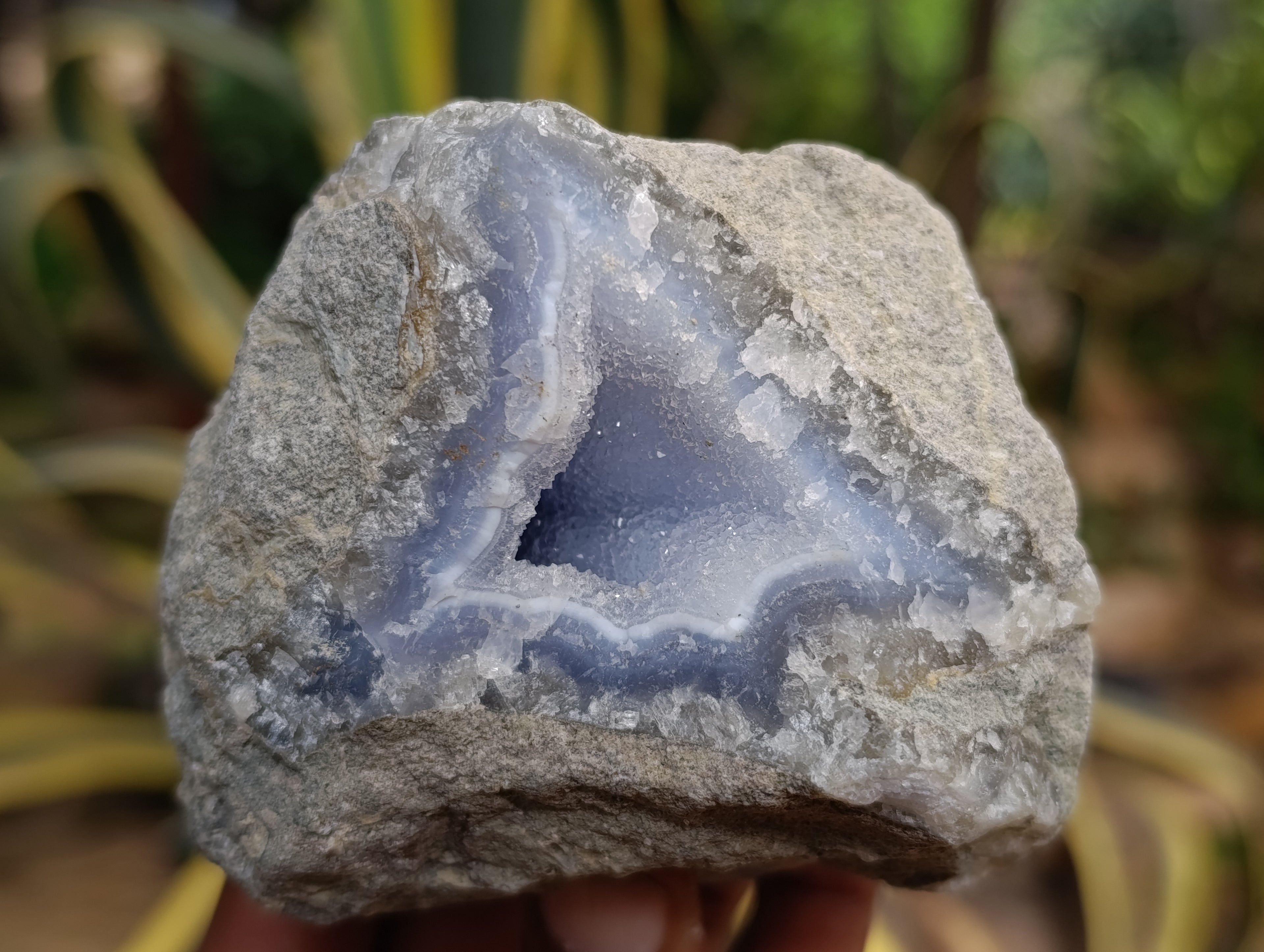 Natural Blue Lace Agate Geode Specimens x 12 From Nsanje, Malawi - Toprock Gemstones and Minerals 