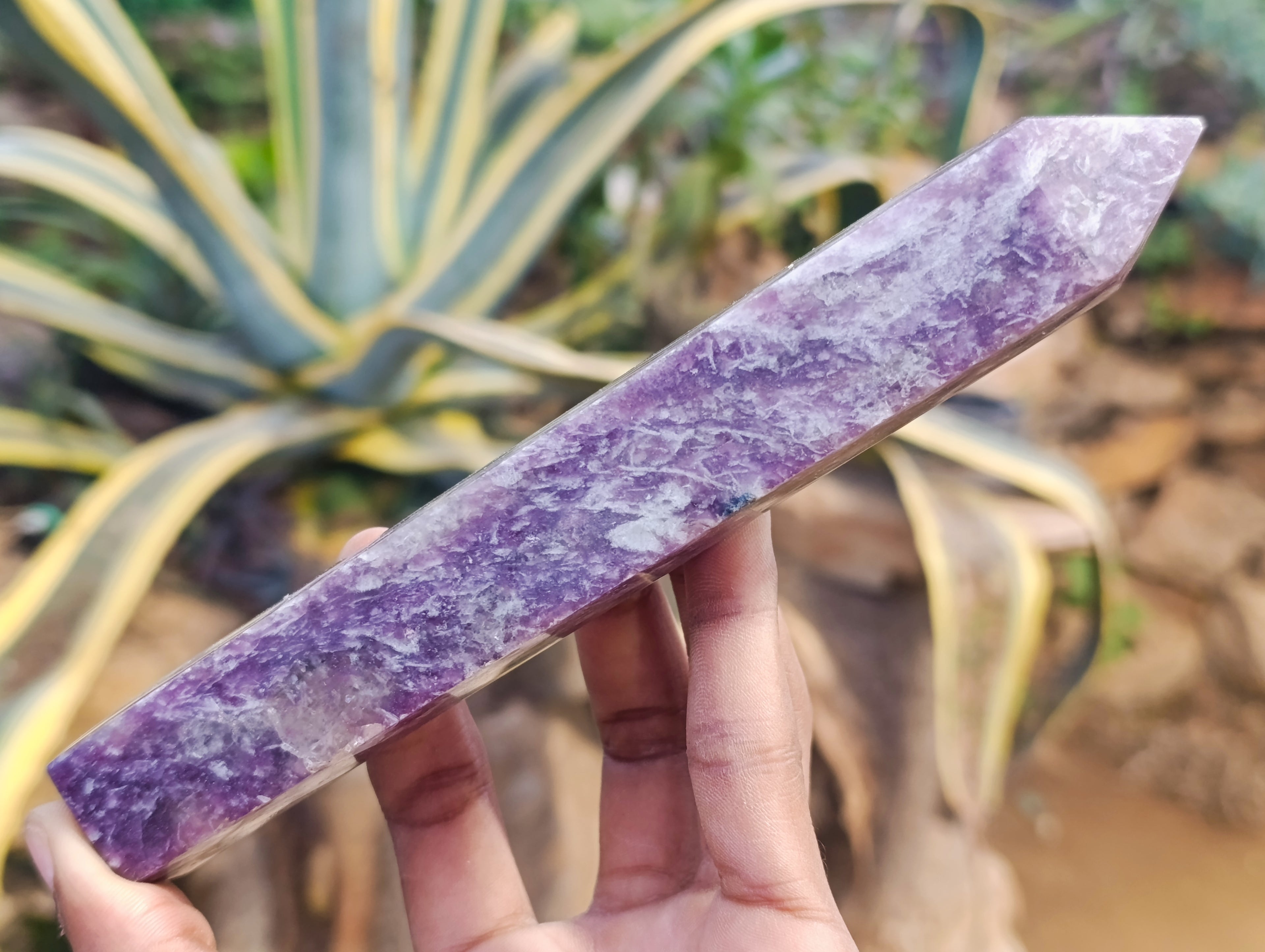 Polished Lepidolite Points x 7 From Vakinankaratra, Madagascar - Toprock Gemstones and Minerals 