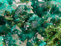 Natural Small Dioptase on Dolomite Matrix Specimens x 2 From Likasi, Congo