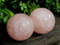 Polished Gemmy Rose Quartz Spheres x 3 From Ambatondrazaka, Madagascar