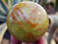 Polished Green Opal Palm Stones x 12 From Betroka, Madagascar