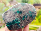 Polished Emerald Mica In Matrix Standing Free Forms x 4 From Mutoko, Zimbabwe - Toprock Gemstones and Minerals 